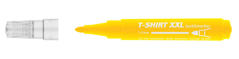 ICO D10 XXL (25) FL sárga textilmarker rostiron