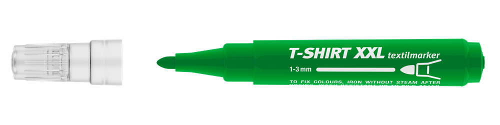 ICO D10 XXL (40) zöld textilmarker rostirón