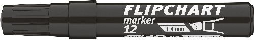 ICO Flipchart 12 fekete marker