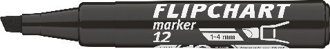 ICO Flipchart 12 fekete marker