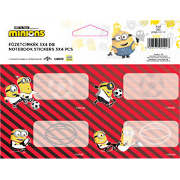 ICO Minions 4db/ív füzetcímke