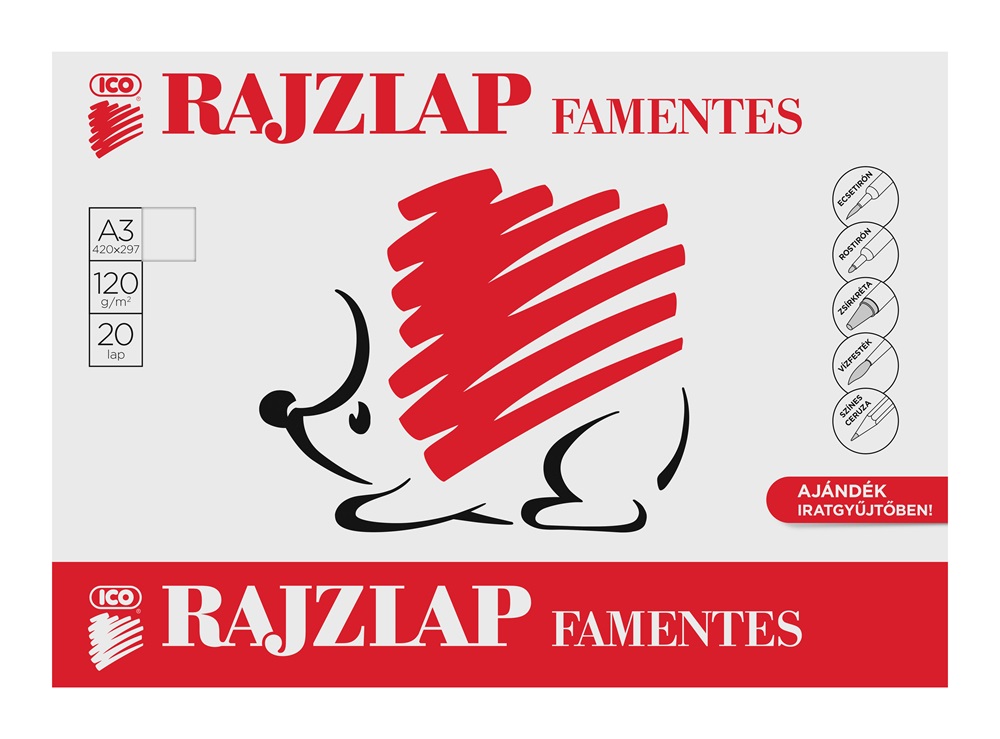 ICO Süni A3 famentes 20db rajzlap