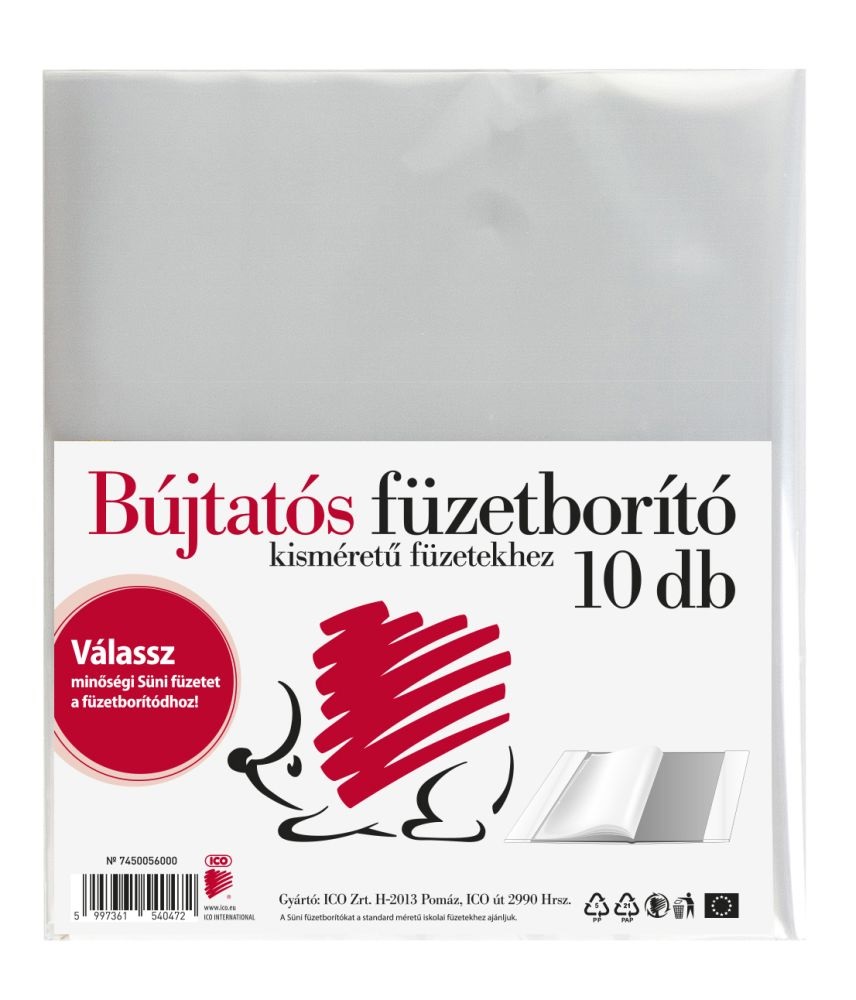 ICO Süni A5 bujtatós 10db füzetborító