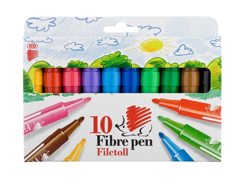 ICO Süni vastag 10db-os vegyes színű marker