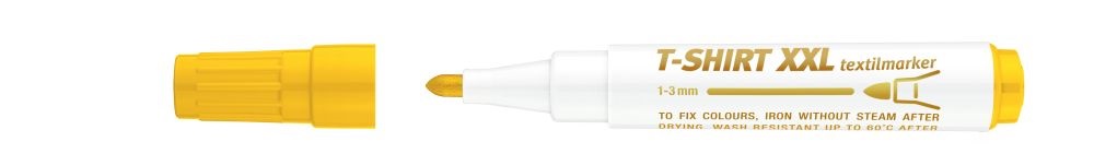 ICO D10 XXL sárga textilmarker rostirón