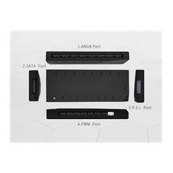 ID-Cooling A-RGB elosztó - HA-02 (8 db PWM, 8 db A-RGB, SATA)