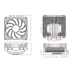 ID-Cooling CPU Cooler - IS-40X V2 (Low profile, 14.0-35.2dB; max. 78,15 m3/h; 4pin csatlakozó, 4 db heatpipe, 9cm, PWM)