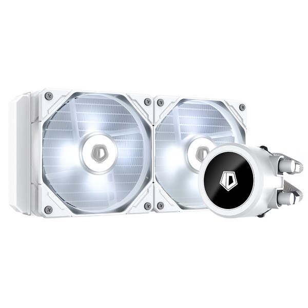 ID-Cooling CPU Water Cooler - FROSTFLOW X 240 LITE SNOW (35,2dB; max. 129,39 m3/h; 2x12cm, fehér LED)
