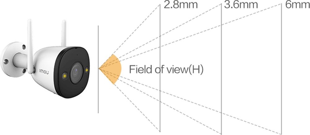 IMOU Bullet 2 kültéri 4MP, H265, 2.8mm (104°), Full-Color, mikrofon/hangszóró, SD, fix lencsés Wi-Fi csőkamera