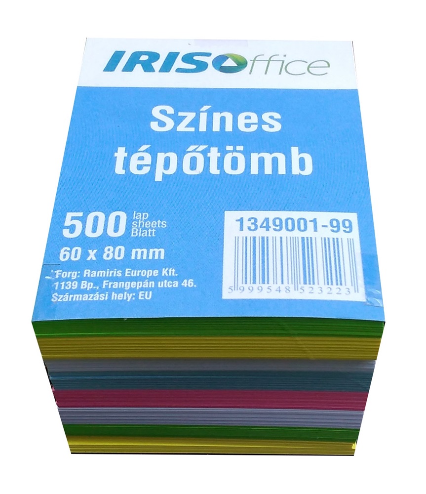 IRISOffice 6x8x5cm több színű tépőtömb