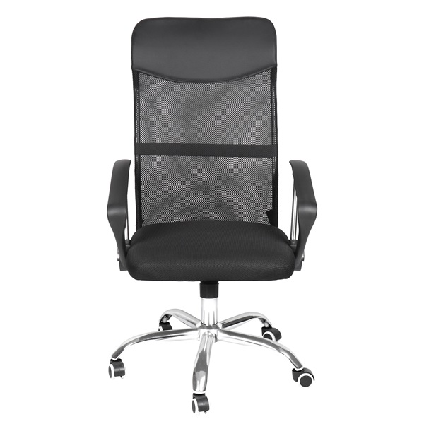 IRISOffice AURORA BLACK fekete, szövet-hálós, magas háttámlás irodai forgószék (Használt - B)
