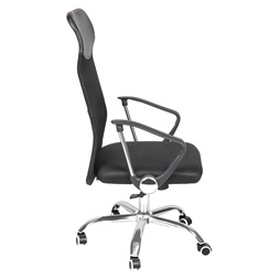 IRISOffice AURORA BLACK fekete, szövet-hálós, magas háttámlás irodai forgószék (Újszerű)