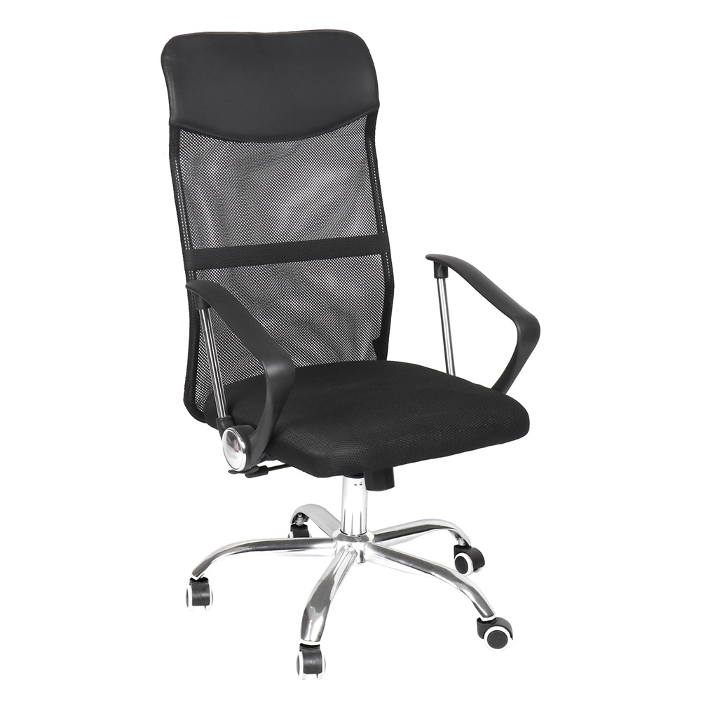 IRISOffice AURORA BLACK fekete, szövet-hálós, magas háttámlás irodai forgószék (Újszerű)