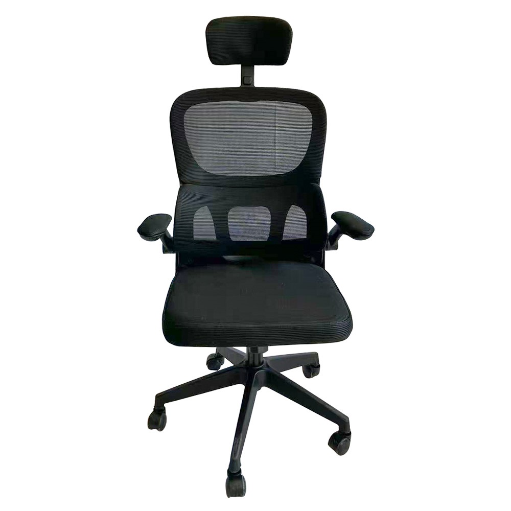 IRISOffice Arcadia fekete, ergonómikus, szövet-hálós irodai forgószék fej és háttámasszal
