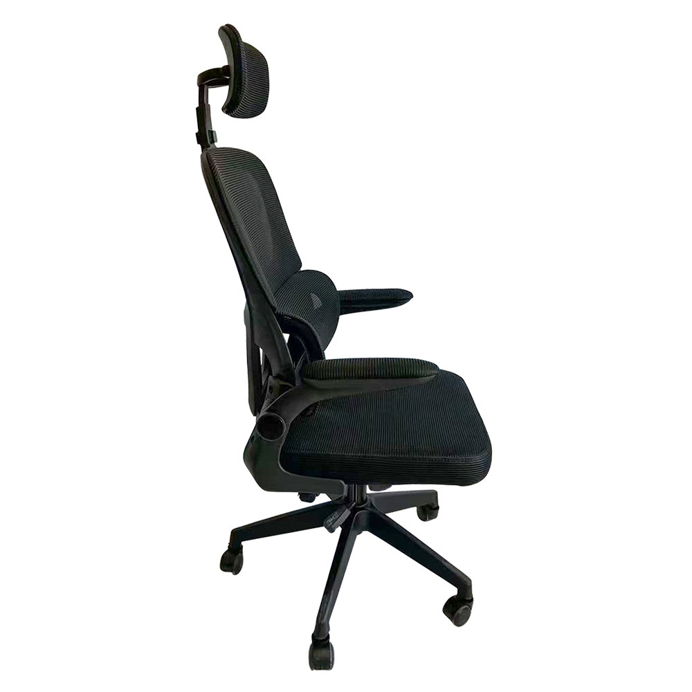 IRISOffice Arcadia fekete, ergonómikus, szövet-hálós irodai forgószék fej és háttámasszal