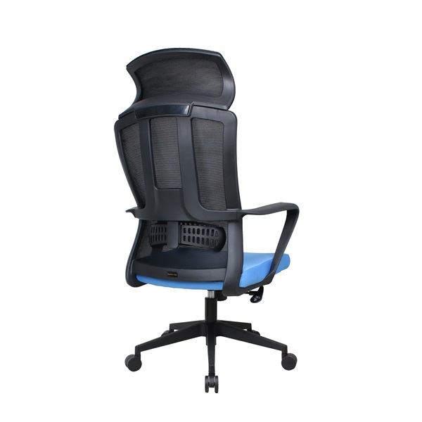 IRISOffice Astra kék/fekete ergonómikus, szövet-hálós irodai forgószék fej és háttámasszal