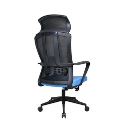 IRISOffice Astra kék/fekete ergonómikus, szövet-hálós irodai forgószék fej és háttámasszal