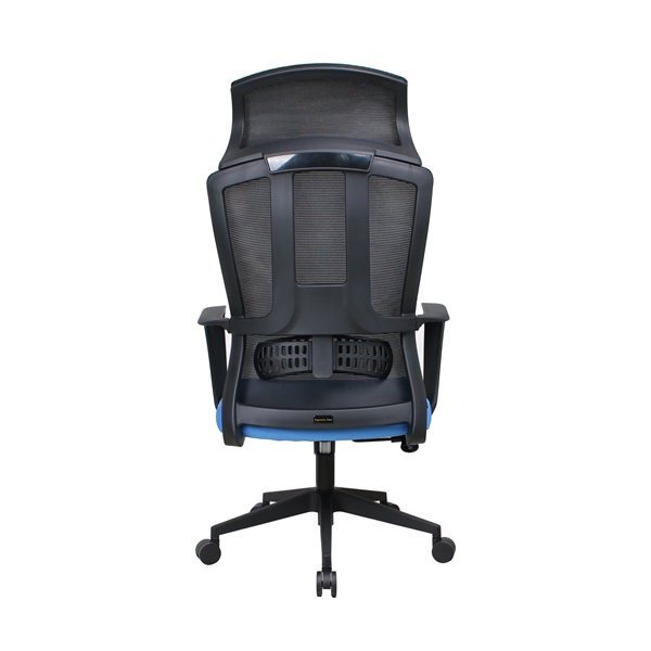 IRISOffice Astra kék/fekete ergonómikus, szövet-hálós irodai forgószék fej és háttámasszal