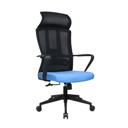 IRISOffice Astra kék/fekete ergonómikus, szövet-hálós irodai forgószék fej és háttámasszal