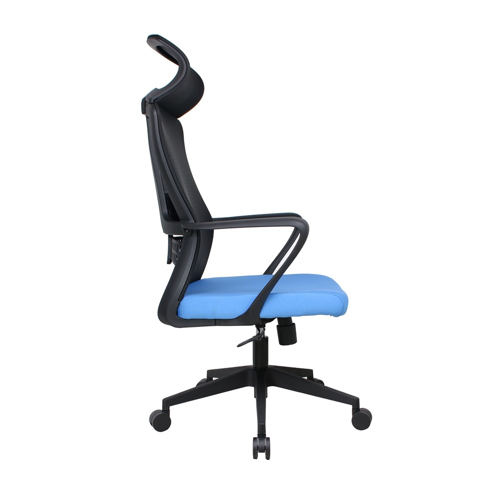 IRISOffice Astra kék/fekete ergonómikus, szövet-hálós irodai forgószék fej és háttámasszal