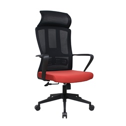 IRISOffice Astra narancs/fekete ergonómikus, szövet-hálós irodai forgószék fej és háttámasszal