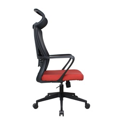 IRISOffice Astra narancs/fekete ergonómikus, szövet-hálós irodai forgószék fej és háttámasszal