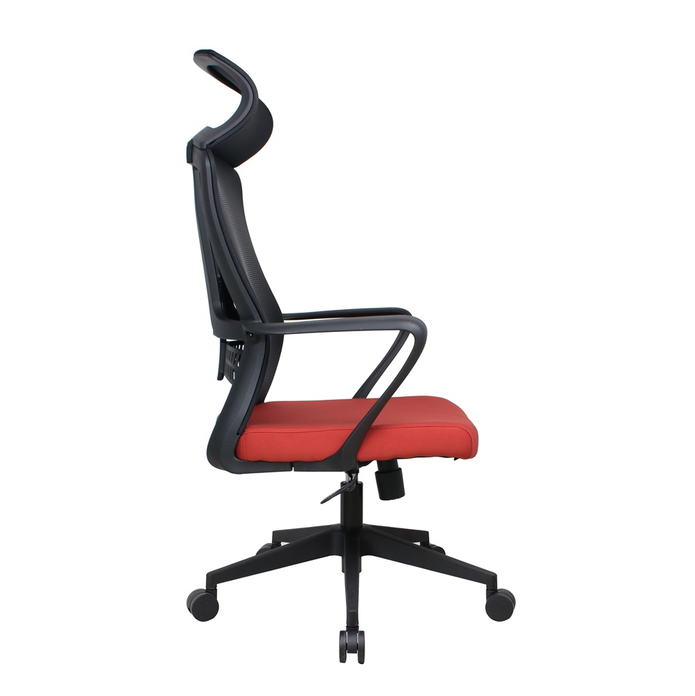 IRISOffice Astra narancs/fekete ergonómikus, szövet-hálós irodai forgószék fej és háttámasszal