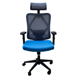 IRISOffice Eclipse kék/szürke ergonómikus, szövet-hálós irodai forgószék fej és háttámasszal