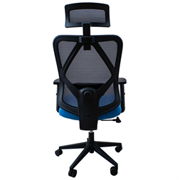 IRISOffice Eclipse kék/szürke ergonómikus, szövet-hálós irodai forgószék fej és háttámasszal