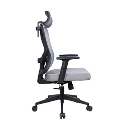 IRISOffice Eclipse szürke ergonómikus, szövet-hálós irodai forgószék fej és háttámasszal