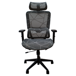 IRISOffice Helix szürke ergonómikus, szövet-hálós irodai forgószék fej és háttámasszal