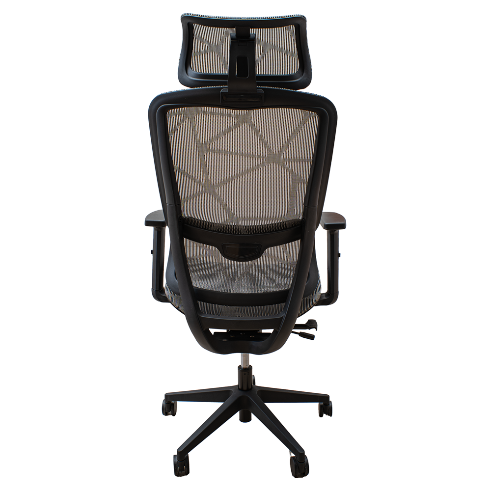 IRISOffice Helix szürke ergonómikus, szövet-hálós irodai forgószék fej és háttámasszal