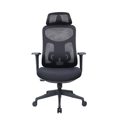 IRISOffice Mirage fekete ergonómikus, szövet-hálós irodai forgószék fej és háttámasszal