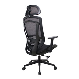 IRISOffice Nimbus fekete ergonómikus, szövet-hálós irodai forgószék fej és háttámasszal