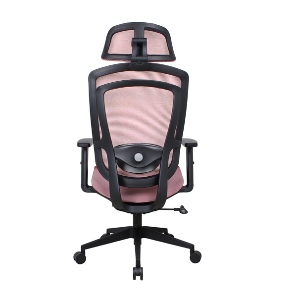 IRISOffice Nimbus piros ergonómikus, szövet-hálós irodai forgószék fej és háttámasszal