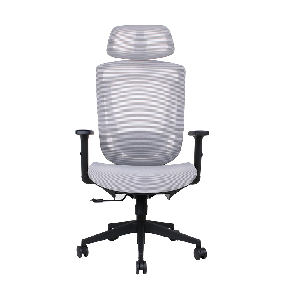 IRISOffice Nimbus szürke ergonómikus, szövet-hálós irodai forgószék fej és háttámasszal