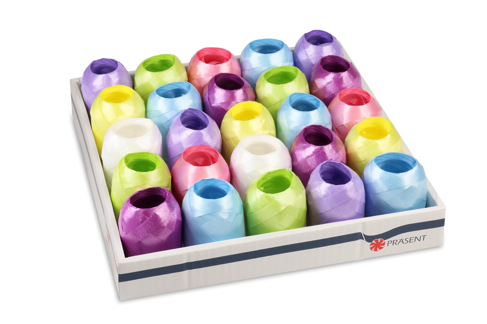 PRASENT AMERICA XXL pasztell színekben díszkötöző szalag 30mx10mm, tojás alakú, polipropilén, vegyes színekben