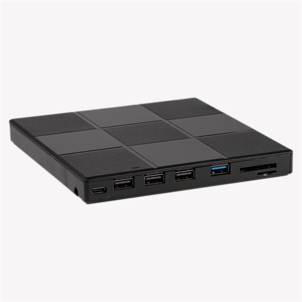IRIS CUBE EXTERNAL külső DVD író, 8in1, USB 3.0, Read/write:CD/VCD/DVD, tálcás, DVD-RW, fekete