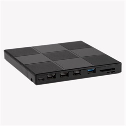 IRIS CUBE EXTERNAL külső DVD író, 8in1, USB 3.0, Read/write:CD/VCD/DVD, tálcás, DVD-RW, fekete