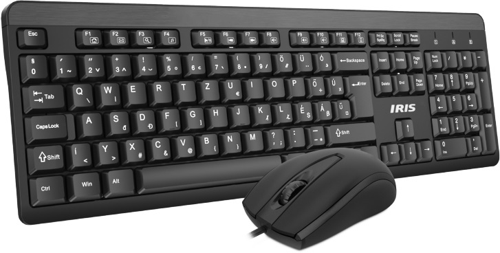 IRIS C-13 USB fekete billentyűzet + egér