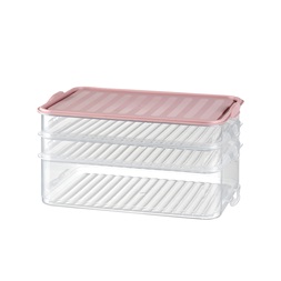 IRIS G-464 EASY-CLICK háromszintes ételtároló szett 2x750ml+1.600ml 15,5x23x12,5cm