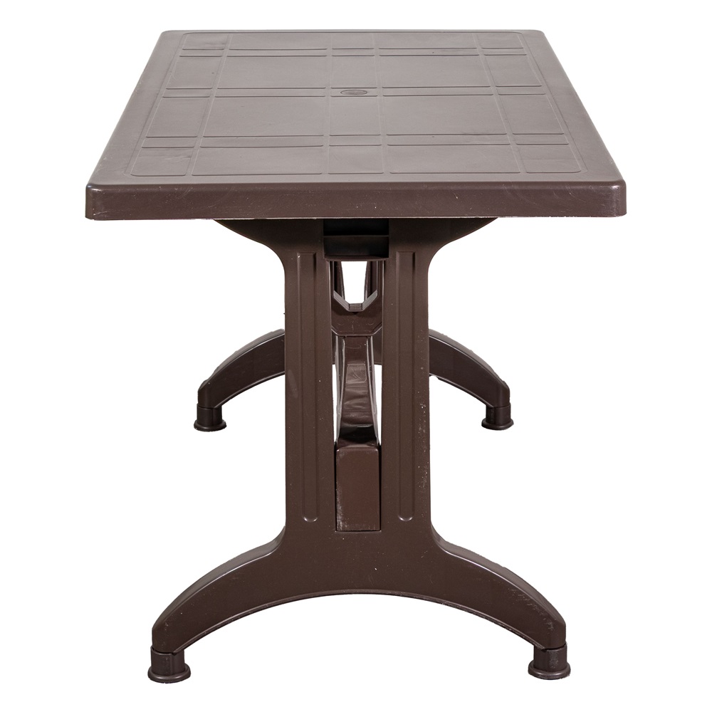 IRIS GF-1000BR Stable barna műanyag asztal 70x120cm (Használt - B)