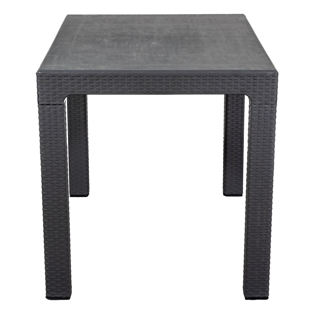 IRIS GF-240A ECO antracit műanyag kerti asztal rattan 70x100cm