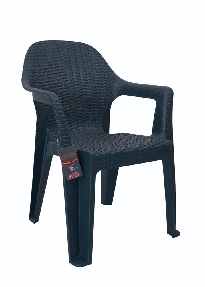 IRIS GF-900A Polo antracit műanyag rattan karfás kerti szék