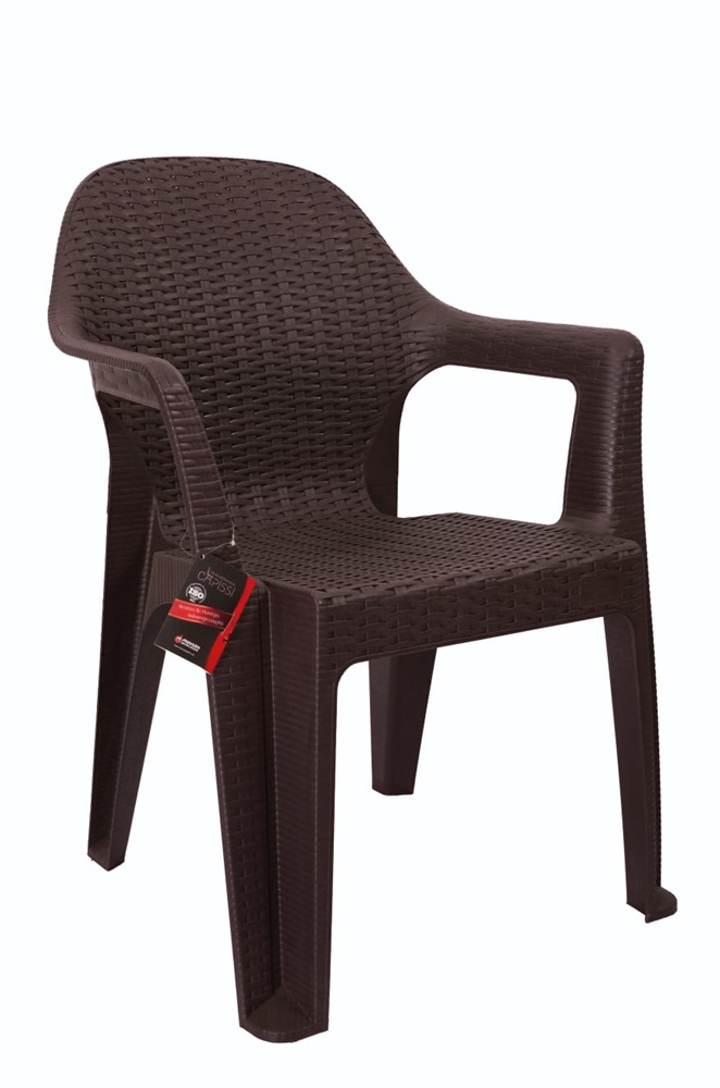 IRIS GF-900BR Polo barna műanyag rattan karfás kerti szék