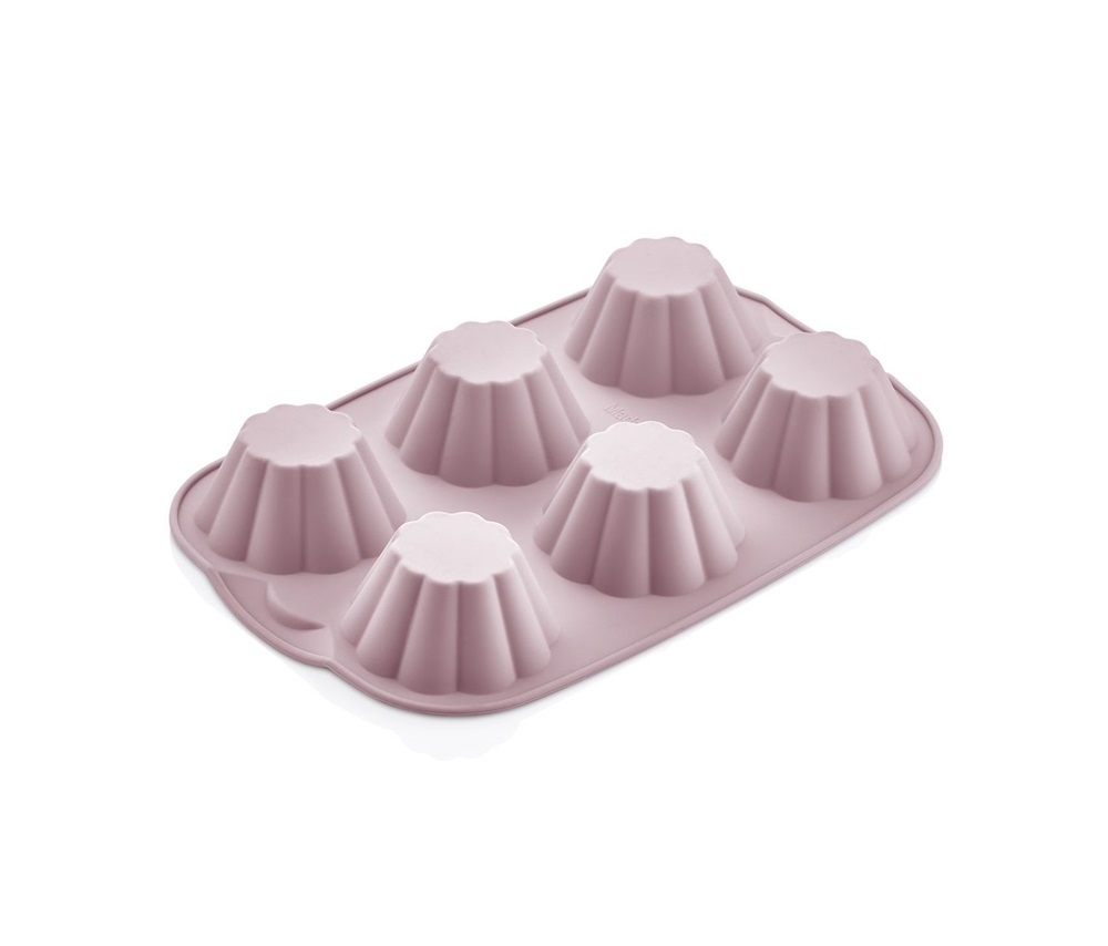 IRIS MIX szilikon muffin sütőforma 6 darabhoz, szürke, fekete vagy piros színű SL-3207