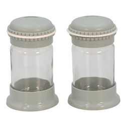 IRIS Macaron Salt&Pepper üveg fűszerszóró szett 2*105ml, rószaszín, fehér, szürke vagy kék színű HN-1139