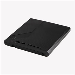 IRIS PUSH EXTERNAL külső DVD író, USB 3.0, Read/write:CD/VCD/DVD, slot-in, DVD-RW, fekete