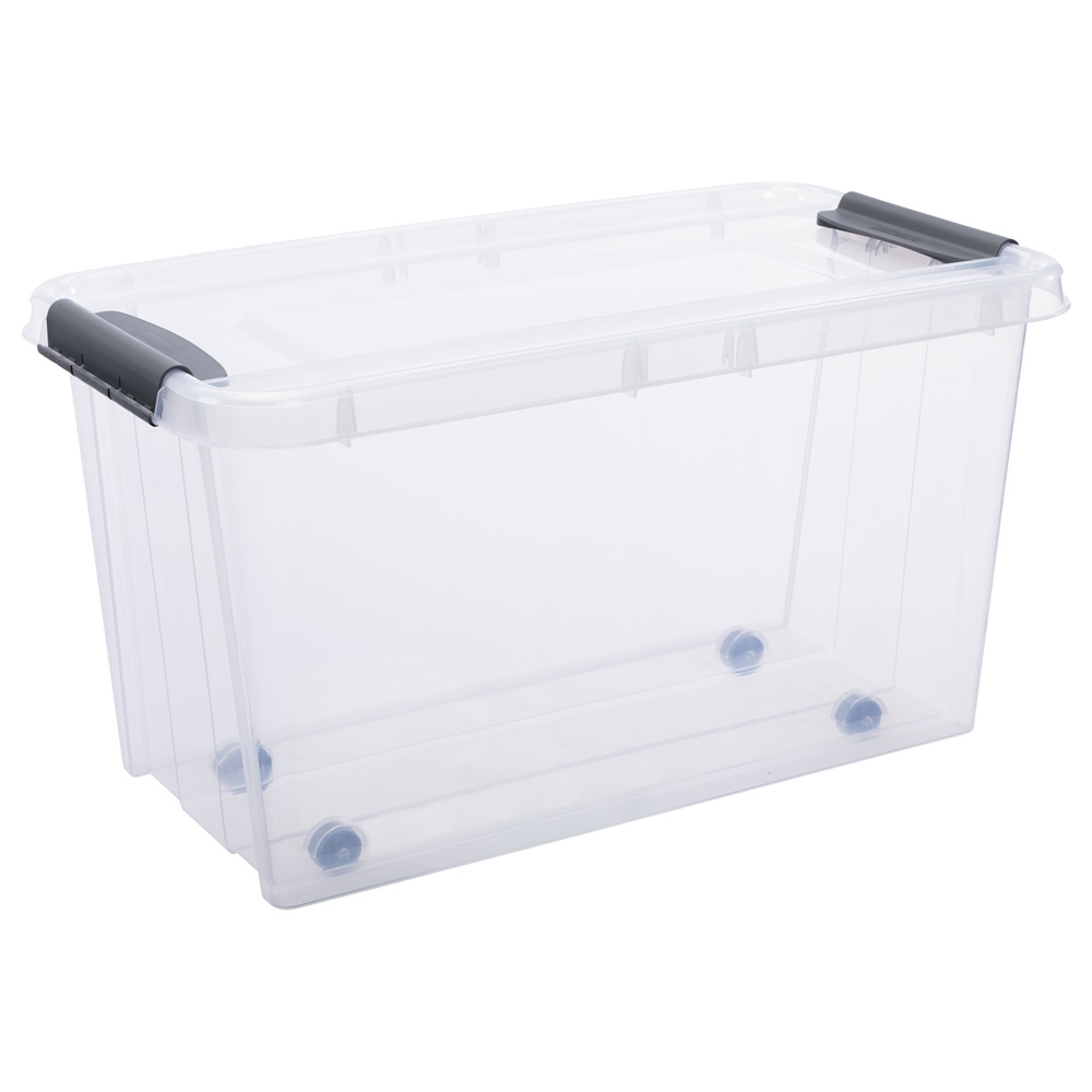 IRIS Probox 70 literes tárolódoboz zárható tetővel, kerekekkel 27820800 (Használt - B)