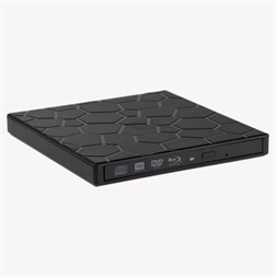IRIS ROCK EXTERNAL külső Blu-Ray író, 8in1, USB 3.0, Read/write:CD/VCD/DVD/BD, tálcás, DVD-RW, fekete